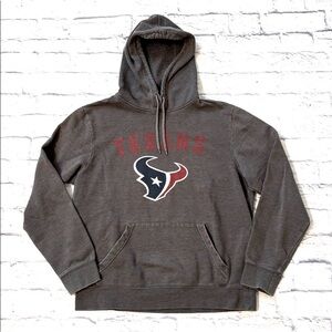 Majestic NFL Houston Texans Hoodie Gray Logo Hooded Sweatshirt Size Medium